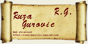 Ruža Gurović vizit kartica